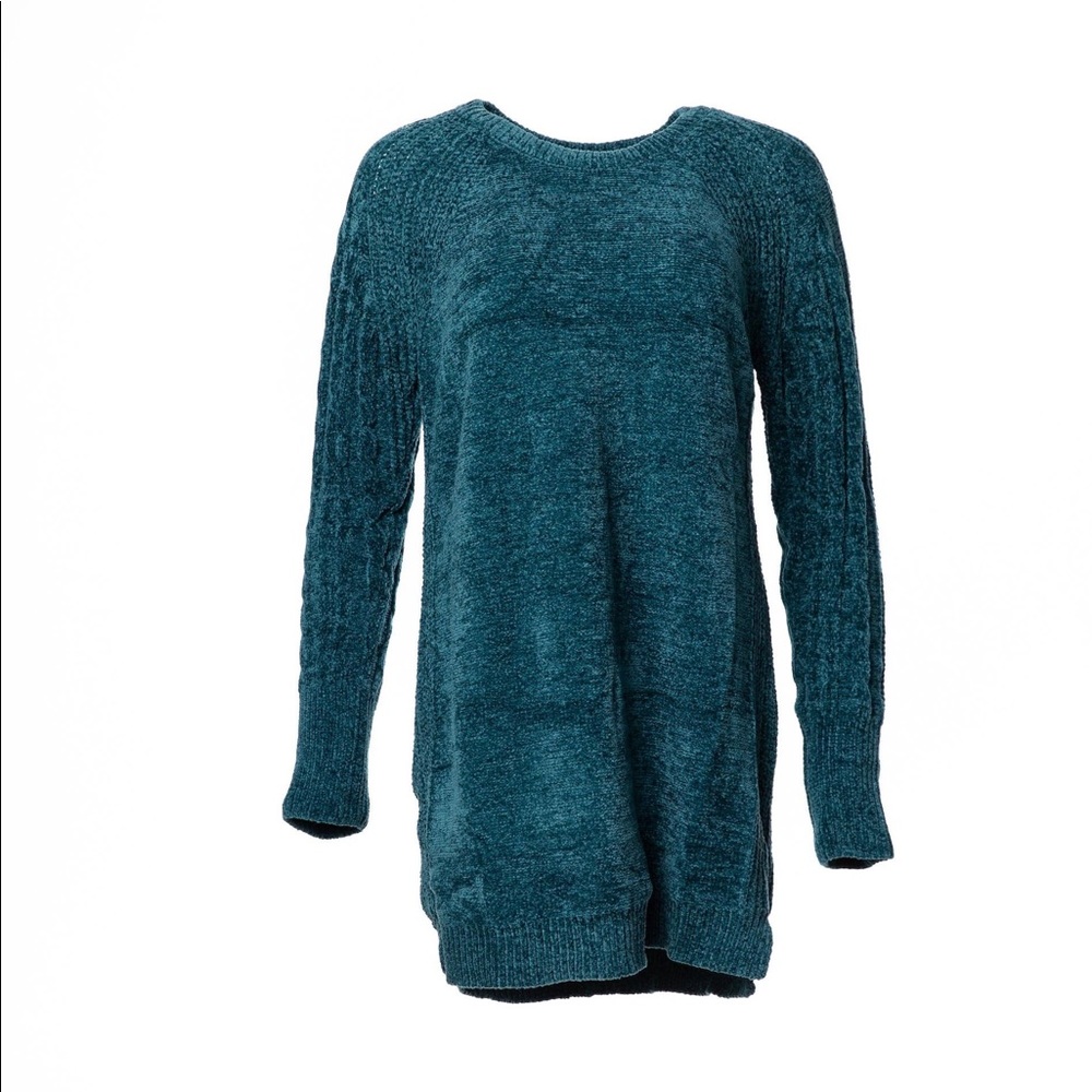 2XL LuLaRoe “Lauren” Chenille Sweater Tunic/Dress. Plus Sized EUC. Dark Green